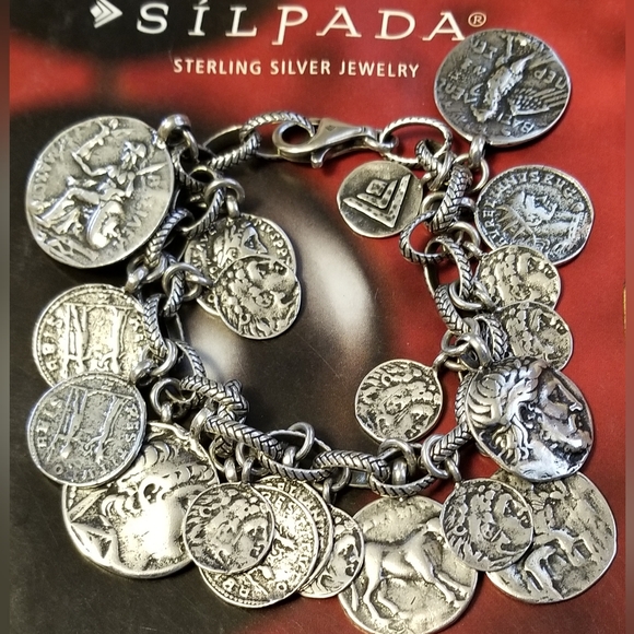 Silpada Sterling Silver Coin Bracelet - Picture 3 of 13